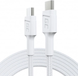 nabíjací kábel USB‑C na USB‑C 2 m, 60 W Power Delivery, QC 3.0, biely
