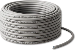 Patch kábel UTP CAT6, medený Cu, 1 Gb/s, 100 m, sivý