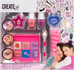 Make-up sada štetcov ružovo‑fialová (7 ks) s puzdrom