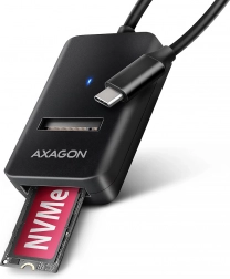 AXAGON adaptér USB 3.2 Gen 2 pre M.2 NVMe/SATA SSD s káblom USB‑C 10 cm