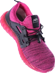 Ultraľahká pracovná bezpečnostná obuv S1P – Ružová