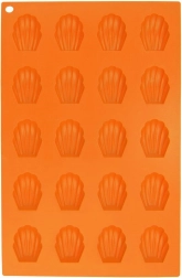 Silikónová forma na sušienky mušličky, oranžová