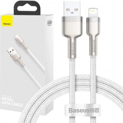 USB kábel Lightning Baseus Cafule 2,4A 1m biely