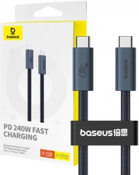 USB‑C kábel BASEUS Flash 240 W, 1 m, opletený, 40 Gbps