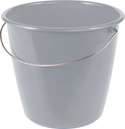 Vedro 5 l s kovovým uškom, sivé