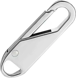 Strieborný kovový držiak na jazdec zipsu