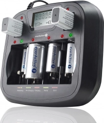 EVERACTIVE univerzálna nabíjačka Ni‑MH s LCD a USB, 8 kanálov