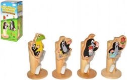 Drevený stojan na kefku Krtko s kvetom