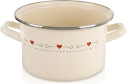 Smalťovaný hrniec Tonca 18 cm, 2 l, krémový