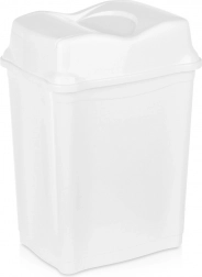 Plastový odpadkový kôš s výklopným vekom 28 l biely