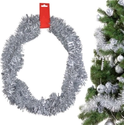 Vianočná strieborná lametová girlanda 2 m