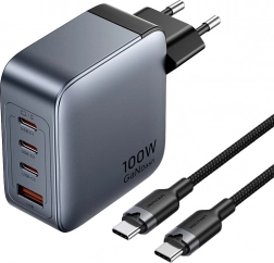 Vention sieťová nabíjačka 3x USB-C, 1x USB-A (100W/100W/30W/30W) s káblom USB-C na USB-C (1m)