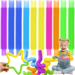 Kruzzel senzorické pop trubičky Montessori antistresové – sada 10 kusov