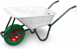 stavebné záhradné fúrik 100 l s bezdušovým PU kolesom 40 cm, oceľová vaňa, nosnosť 250 kg