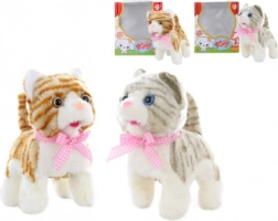 Chodiaca plyšová mačka so zvukom