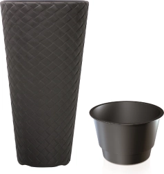 Kvetináč Matuba Slim s vložkou 40 cm antracit