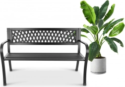 Záhradná lavička s operadlom na terasu a balkón