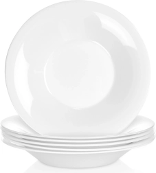 Hlboké taniere z opálového skla 21,5 cm, 400 ml, 6 ks