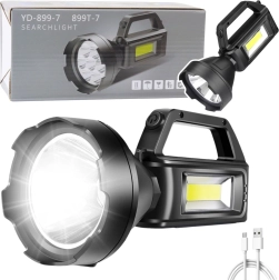 Pracovné LED svietidlo s reflektorom COB, 4 režimy a powerbanka