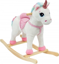 Hojdací kôň - jednorožec so zvukovými efektmi 71x30x57 cm
