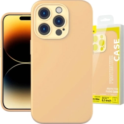 Baseus Liquid Silica Gel puzdro pre iPhone 14 Pro Max + tvrdené sklo a čistiaca sada – Sunglow