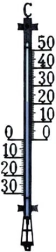 Vonkajší nástenný teplomer 50 cm, čierny