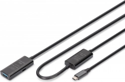 Aktívny predlžovací kábel USB-C - USB-A 10m, USB 3.2 Gen1 5Gbps