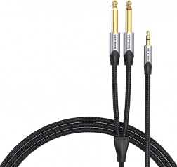 Audio kábel mini jack 3,5 mm na 2x jack 6,35 mm samec od Vention, 8m