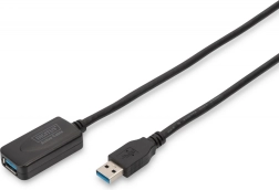 Aktívny predlžovací kábel USB 3.0 Typ A/A čierny 5m