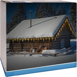 Vonkajšia svetelná LED závesná girlanda – cencúle 6,9 m, 72 LED, teplá biela