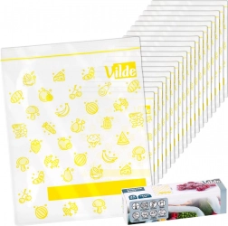 Vrecká so zipsom na potraviny 18 × 23 cm, 20 ks