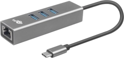 USB-C adaptér s RJ45 + 3x USB-A porty - 1000 Mb/s