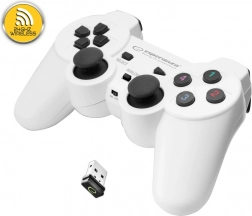 Bezdrôtový gamepad Esperanza pre PC a PS3 (biely)