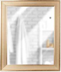 Zlaté nástenné zrkadlo, obdĺžnikové 49,5 × 59,5 cm