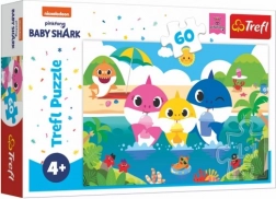 Puzzle Baby Shark – žraločia rodinka na dovolenke, 60 dielikov (33 × 22 cm)