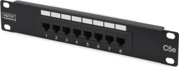 Patch panel 10" 8 portov kat. 5e U/UTP 1U čierny DIGITUS