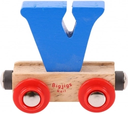 Drevený vagónik s písmenom V – BIGJIGS Rail