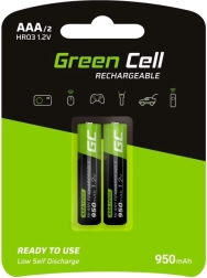 Nabíjateľné batérie 2x AAA HR03 950mAh