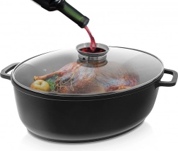 Granitový oválny pekáč s pokrievkou 12 l ORION Grande