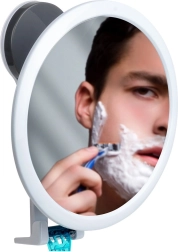 Kozmetické zrkadielko s prísavkou a háčikom 17 cm