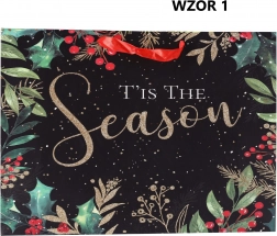 Vianočná darčeková taška „Happy Holidays“ 42x12x31 cm Mix vzorov