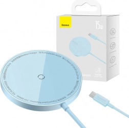 Magnetická bezdrôtová nabíjačka BASEUS Simple Mini3 15W modrá