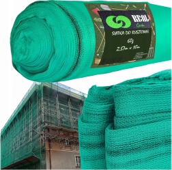 Ochranná sieť na lešenie zelená 2,57 × 10 m