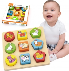 Drevené vzdelávacie puzzle - Zvieratká