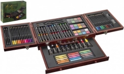 Kreatívna výtvarná sada v drevenom kufríku 103 ks