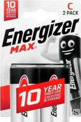 Alkalické batérie C LR14 ENERGIZER MAX, blister 2 ks