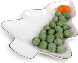 Porcelánový tanier v tvare vianočného stromčeka 20 × 16,5 cm