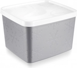 Sivý plastový box na potraviny s vekom 1,1 l