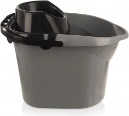 Sivé vedro na mop 12 l s vyžmýkavačom