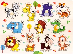 Bino drevené puzzle safari 11 dielikov